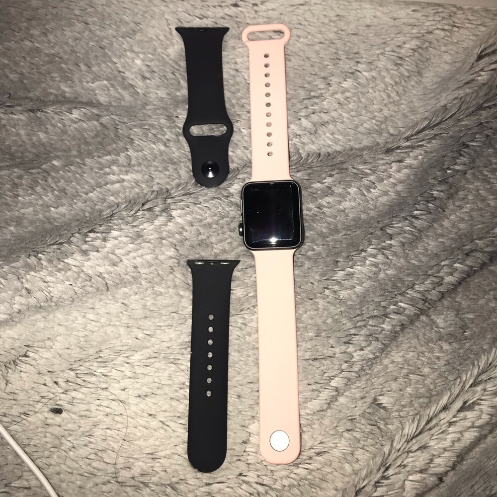 Apple Watch series 3 38mm space gray/pink sport